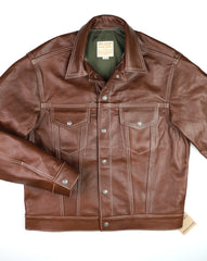 Aero 557XX Type 3 Jean Jacket, size 42, Russet Vicenza Horsehide