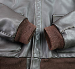 Aero A-2 Military Flight Jacket, size 44, Brown Mid-weight Steerhide, Gently Worn