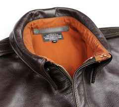 Aero A-2 Military Flight Jacket, size 46, Dark Seal Vicenza Horsehide