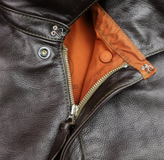 Aero A-2 Military Flight Jacket, size 46, Dark Seal Vicenza Horsehide