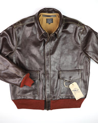 Aero A-2 Military Flight Jacket, size 44, Chestnut Badalassi
