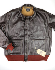 Aero A-2 Military Flight Jacket, size 48, Chestnut Badalassi
