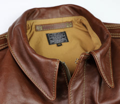 Aero A-2 Military Flight Jacket, size 50, Russet Vicenza Horsehide