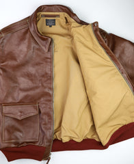 Aero A-2 Military Flight Jacket, size 50, Russet Vicenza Horsehide