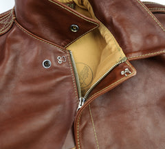 A-2 Military Flight Jacket, size 46, Russet Vicenza Horsehide