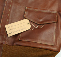 A-2 Military Flight Jacket, size 46, Russet Vicenza Horsehide