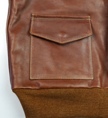 A-2 Military Flight Jacket, size 46, Russet Vicenza Horsehide