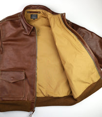 A-2 Military Flight Jacket, size 46, Russet Vicenza Horsehide