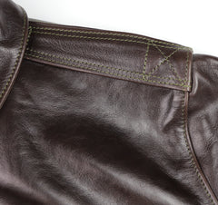 Aero A-2 Military Flight Jacket, size 44, Chestnut Badalassi Cowhide
