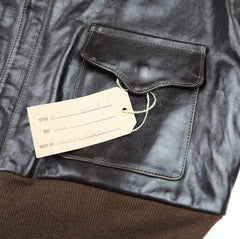 Aero A-2 Military Flight Jacket, size 44, Chestnut Badalassi Cowhide