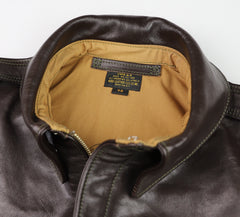 Aero A-2 Military Flight Jacket, size 48, Dark Seal Vicenza Horsehide