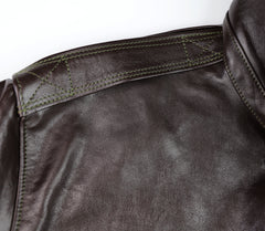 Aero A-2 Military Flight Jacket, size 48, Dark Seal Vicenza Horsehide