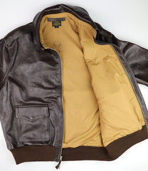 Aero A-2 Military Flight Jacket, size 48, Dark Seal Vicenza Horsehide
