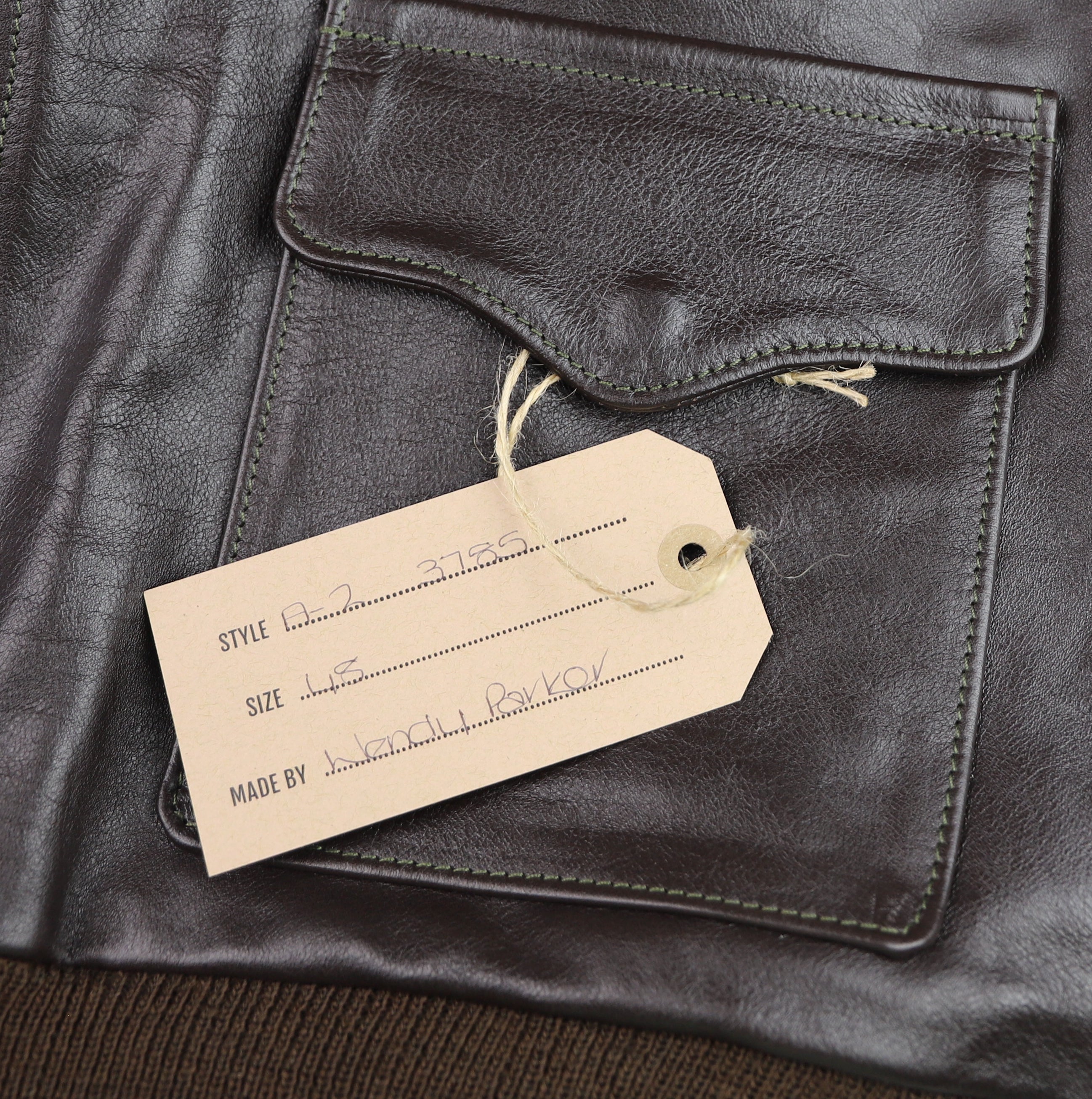 Aero A-2 Military Flight Jacket, size 48, Dark Seal Vicenza Horsehide