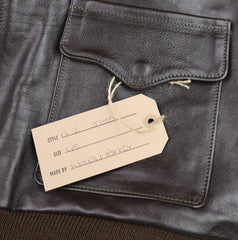 Aero A-2 Military Flight Jacket, size 48, Dark Seal Vicenza Horsehide