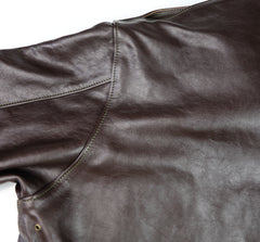 Aero A-2 Military Flight Jacket, size 48, Dark Seal Vicenza Horsehide