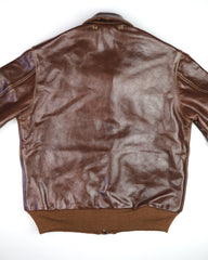 Aero A-2 Military Flight Jacket, size 44, Tobacco Badalassi Cowhide