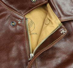 Aero A-2 Military Flight Jacket, size 44, Tobacco Badalassi Cowhide