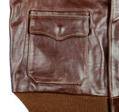 Aero A-2 Military Flight Jacket, size 44, Tobacco Badalassi Cowhide