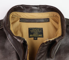 Aero A-2 Military Flight Jacket, size 46, Dark Seal Vicenza, Gently Worn