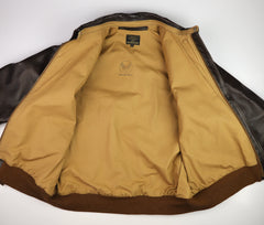Aero A-2 Military Flight Jacket, size 46, Dark Seal Vicenza, Gently Worn