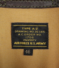 Aero A-2 Military Flight Jacket, size 46, Dark Seal Vicenza, Gently Worn