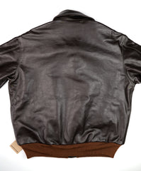 Aero A-2 Military Flight Jacket, size 50, Dark Seal Vicenza Horsehide