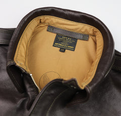 Aero A-2 Military Flight Jacket, size 50, Dark Seal Vicenza Horsehide