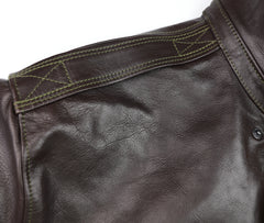 Aero A-2 Military Flight Jacket, size 50, Dark Seal Vicenza Horsehide