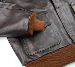 Aero A-2 Military Flight Jacket, size 50, Dark Seal Vicenza Horsehide