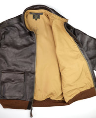 Aero A-2 Military Flight Jacket, size 50, Dark Seal Vicenza Horsehide