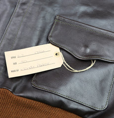 Aero A-2 Military Flight Jacket, size 50, Dark Seal Vicenza Horsehide