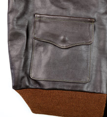 Aero A-2 Military Flight Jacket, size 50, Dark Seal Vicenza Horsehide