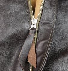 Aero A-2 Military Flight Jacket, size 50, Dark Seal Vicenza Horsehide