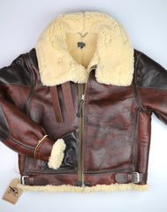 Aero B-3 Military Flight Jacket, size 40, Redskin with Dark Seal Vicenza Trim