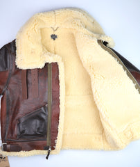 Aero B-3 Military Flight Jacket, size 40, Redskin with Dark Seal Vicenza Trim