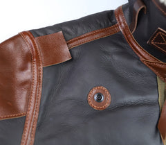 Aero B-3 Military Flight Jacket, size 40, Seal Brown with Russet Vicenza Trim
