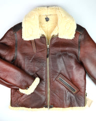 Aero B-6 Military Flight Jacket, size 44, Russet with Dark Seal Vicenza Trim