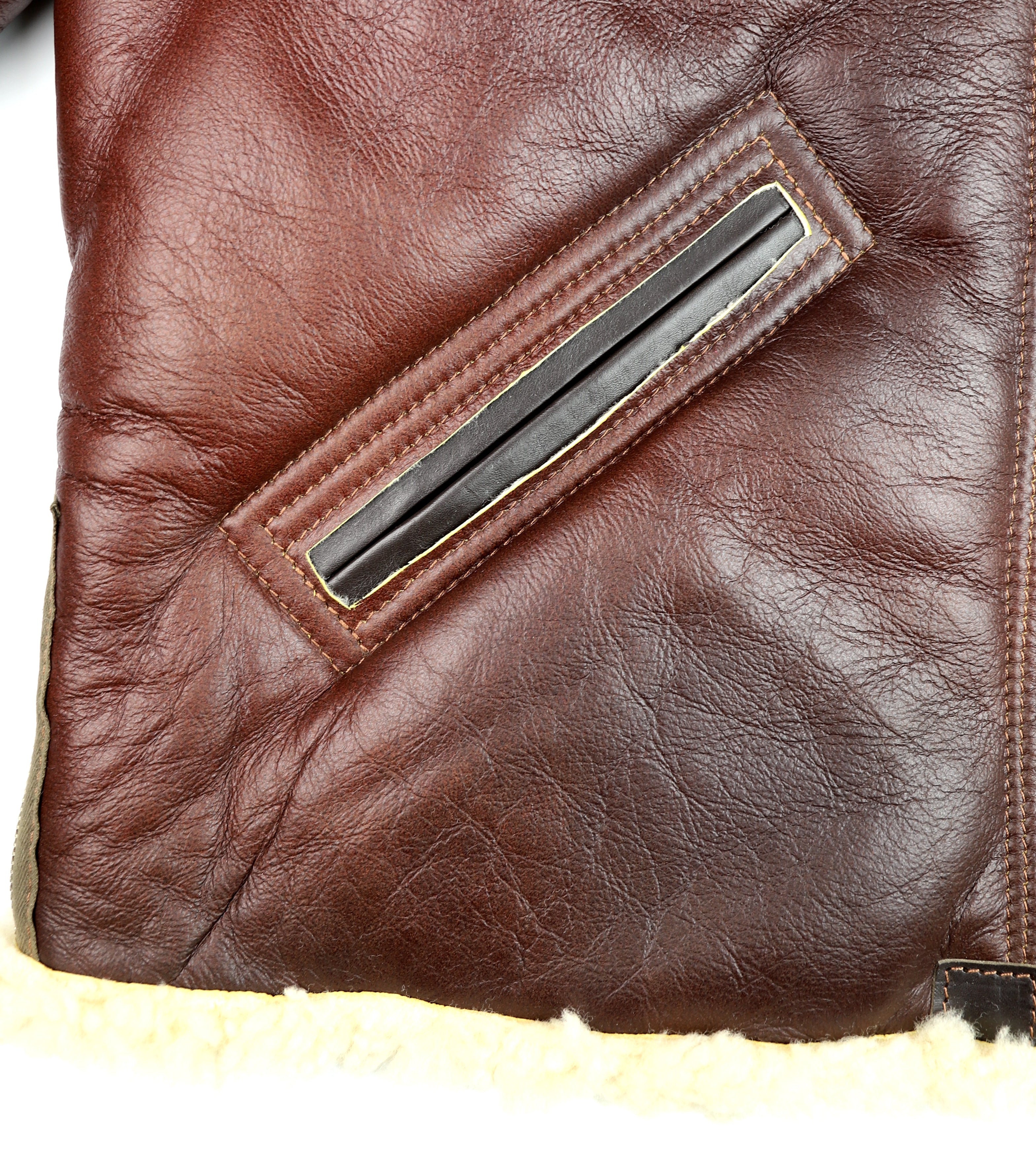 Aero B-6 Military Flight Jacket, size 44, Russet with Dark Seal Vicenza Trim