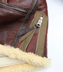 Aero B-6 Military Flight Jacket, size 44, Russet with Dark Seal Vicenza Trim