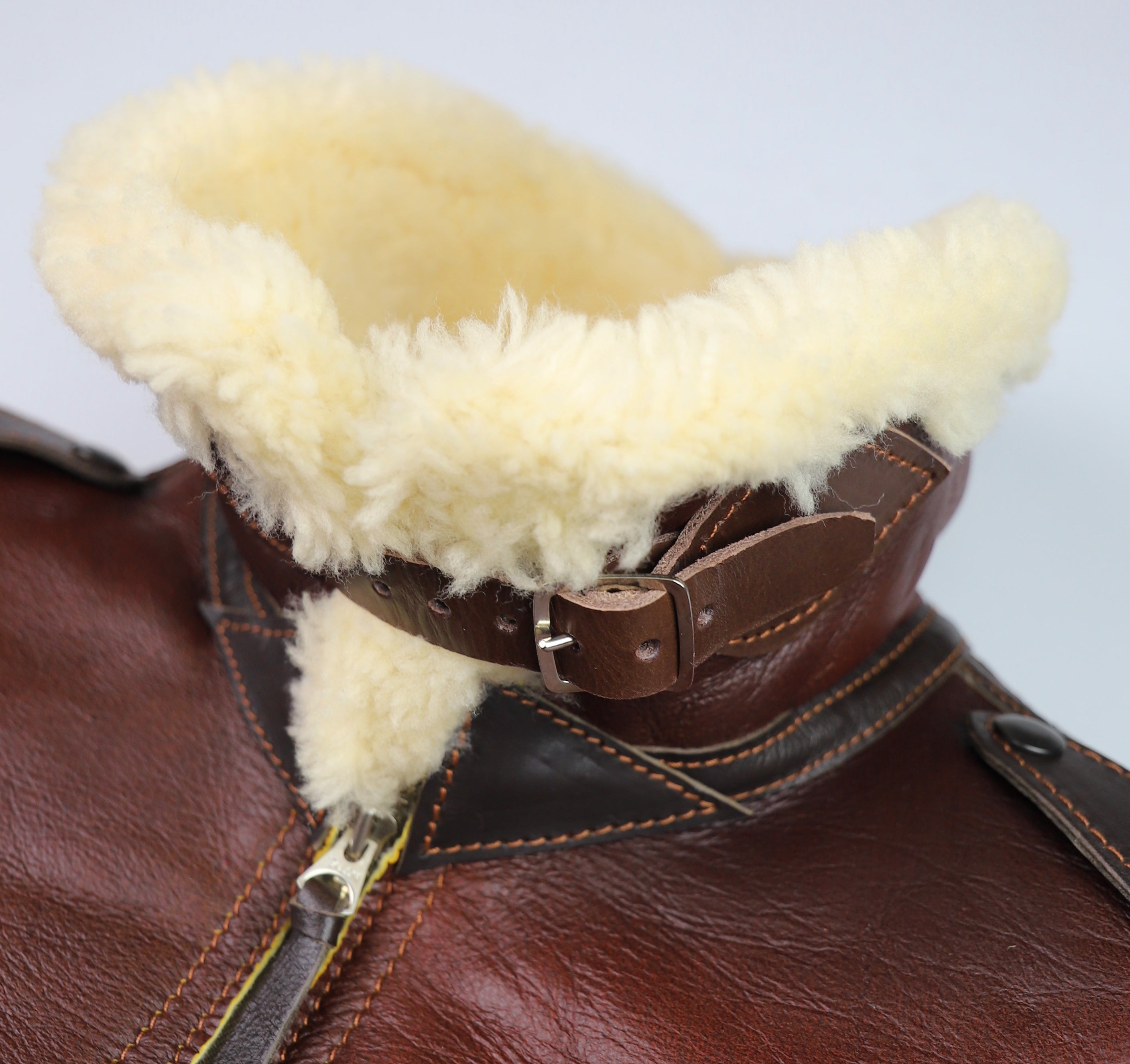 Aero B-6 Military Flight Jacket, size 44, Russet with Dark Seal Vicenza Trim