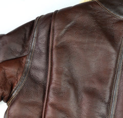 Aero B-6 Military Flight Jacket, size 44, Redskin with Dark Seal Vicenza Trim