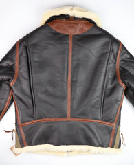 Aero B-6 Military Flight Jacket, size 44, Seal Brown with Russet Vicenza Trim