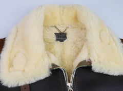 Aero B-6 Military Flight Jacket, size 44, Seal Brown with Russet Vicenza Trim