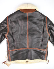 Aero B-6 Military Flight Jacket, size 42, Seal Brown with Russet Vicenza Trim