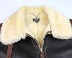 Aero B-6 Military Flight Jacket, size 42, Seal Brown with Russet Vicenza Trim