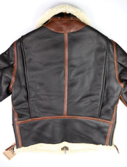 Aero Two-Tone B-6 Military Flight Jacket, size 46, Seal Brown with Russet Vicenza Horsehide Trim