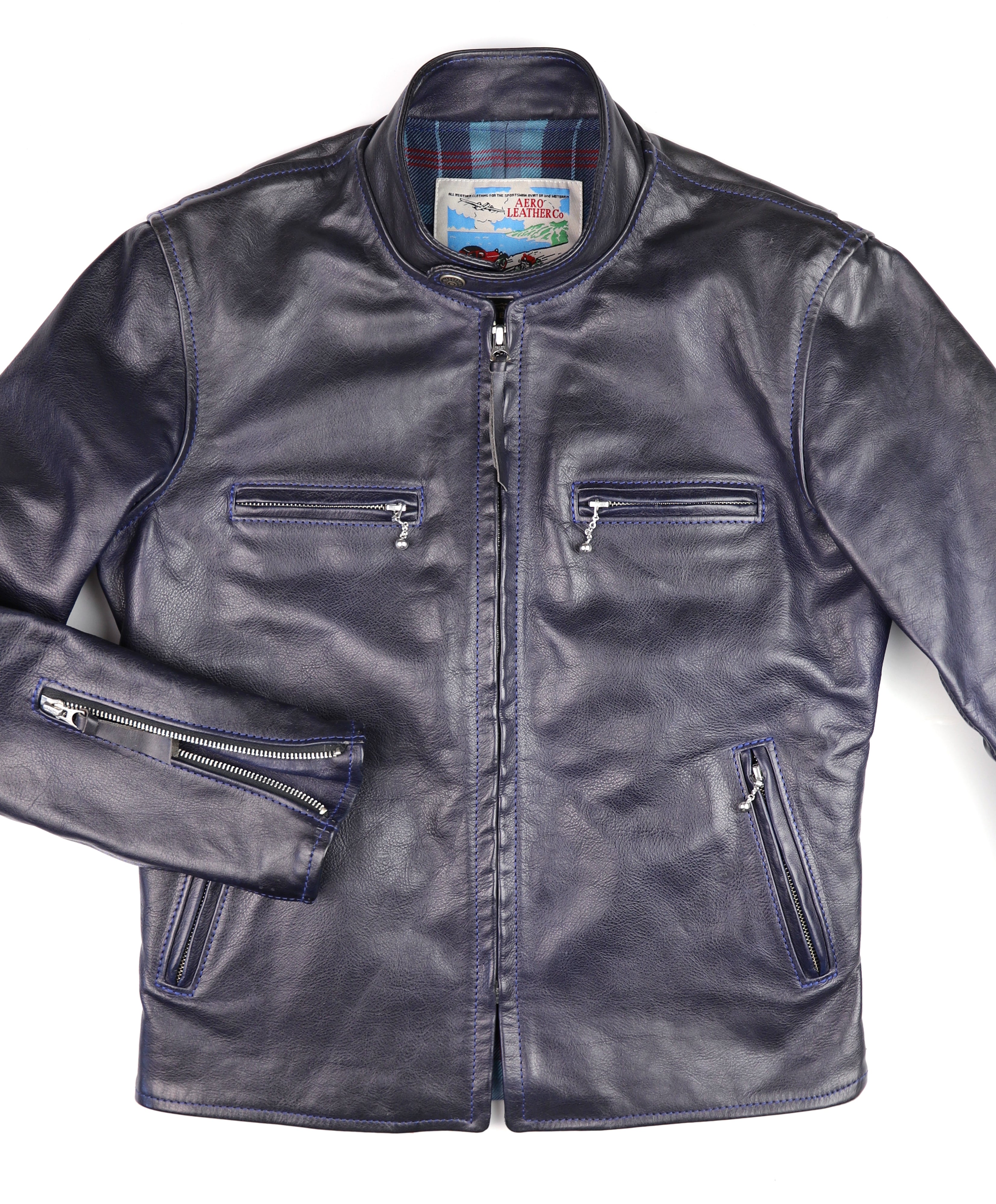 Aero Board Racer, size 36, Navy Blue Vicenza Horsehide