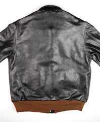 Aero A-2 Military Flight Jacket, size 42, Blackened Brown Vicenza Horsehide