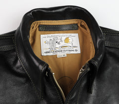 Aero A-2 Military Flight Jacket, size 42, Blackened Brown Vicenza Horsehide